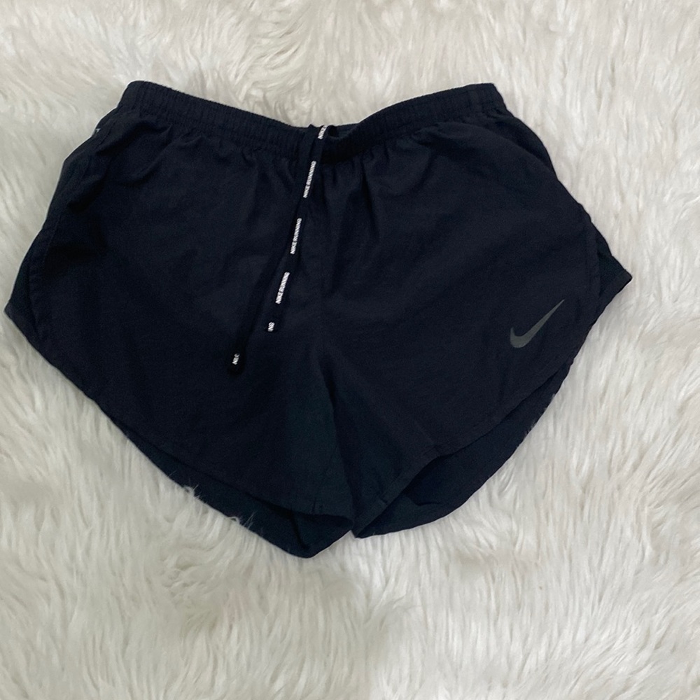 Nike Dri Fit Run Athletic Shorts Black White S
